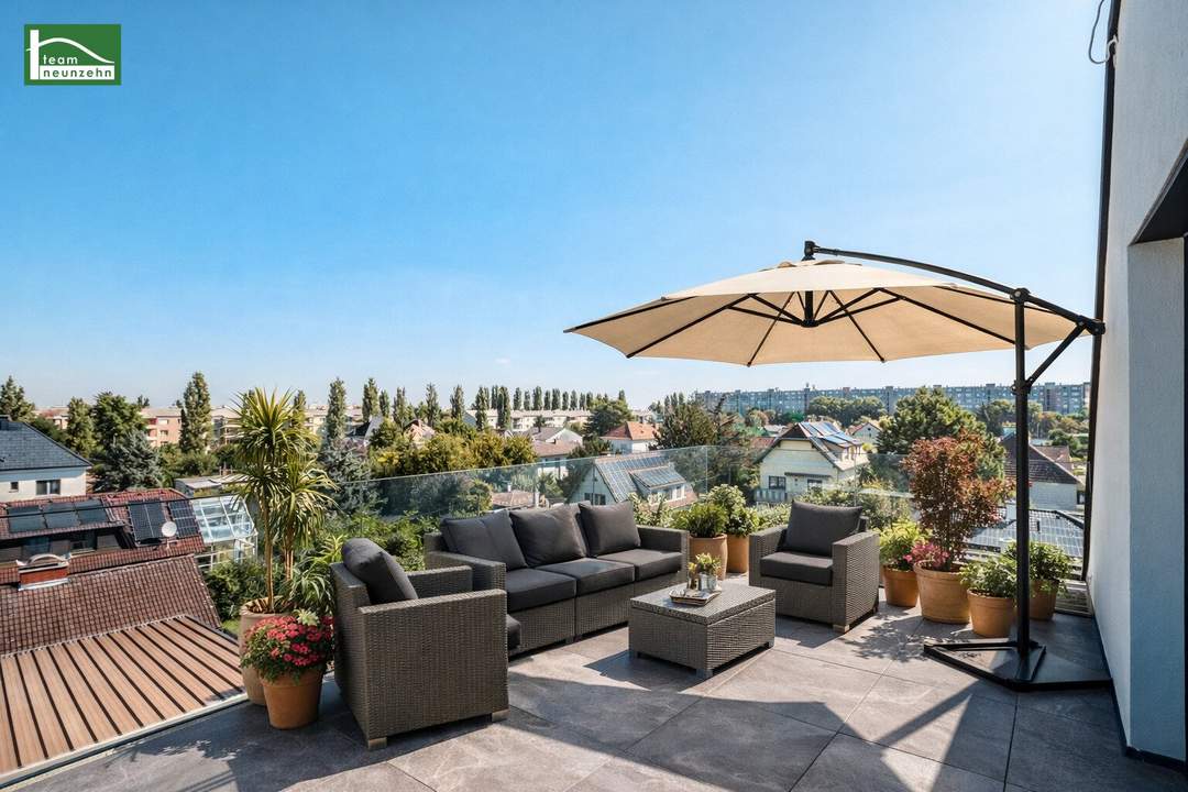 PROVISIONSFREI! Ihr neues Zuhause nahe der Alten Donau: Luxuriöses Penthouse mit 5 Terrassen!