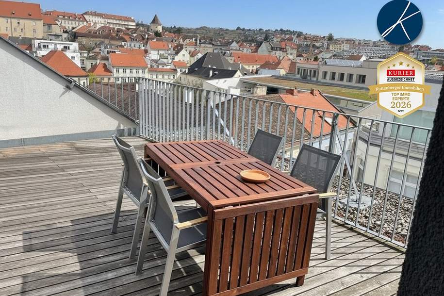 Moderne Terrassenwohnung mit traumhaftem Altstadtblick, Wohnung-miete, 1.510,52,€, 3500 Krems an der Donau(Stadt)