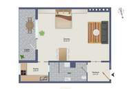 Koffer packen und umziehen. Attraktive 1-Zimmer-Wohnung mit Loggia in Lend