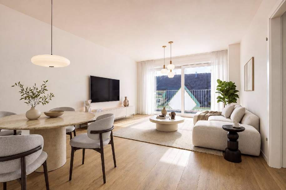 Sommerbonus bis 31.8. - Wohnen über den Dächern Döblings – 3 Zi ERSTBEZUG mit Südbalkon, Wohnung-kauf, 499.000,€, 1190 Wien 19., Döbling