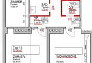 Erstbezug mit Balkon in ruhiger Innenhoflage – 3-Zimmer-Altbauwohnung mit Charme in 1150 Wien -K