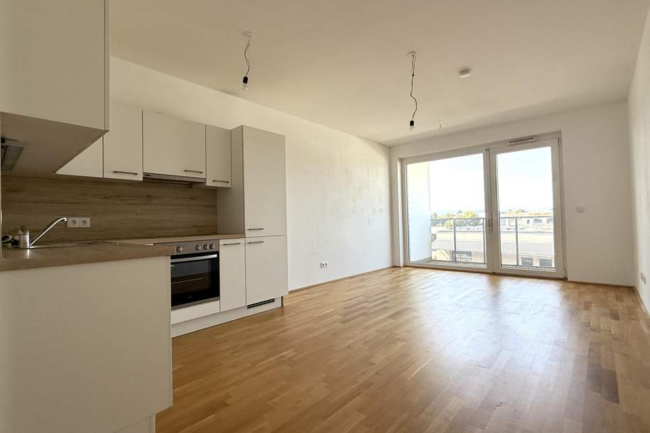 Top-moderne 3-Zimmer-Neubauwohnung mit MEGA-SÜD-BALKON (7m²) nahe Akademiepark, Wohnung-miete, 965,00,€, 2700 Wiener Neustadt(Stadt)