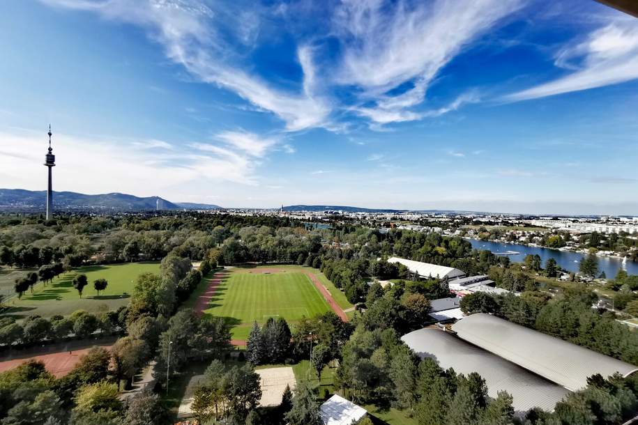 Kratochwjelstraße: Möblierte 3 Zimmer mit Klima und verglaster Loggia nahe der Alten Donau mit herrlichem Weitblick!, Wohnung-miete, 1.770,00,€, 1220 Wien 22., Donaustadt