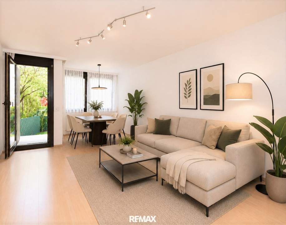 Gepflegte 3-Zimmer-Wohnung mit Terrasse & Garten in grüner Ruhelage
