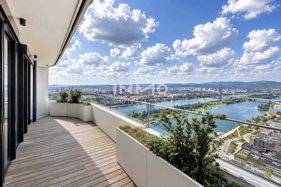 DANUBEFLATS: 41. Etage - Stephansdom, Prater &amp; Donaublick, Wohnung-kauf, 424.710,€, 1220 Wien 22., Donaustadt