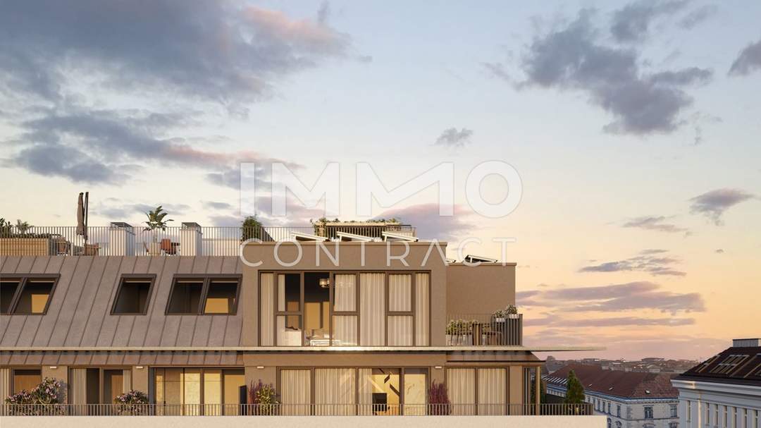 60m2 Dachterrasse! Penthouse Perle: U6 Burggasse - WOHNEN AM PARK - Urban &amp; Grün