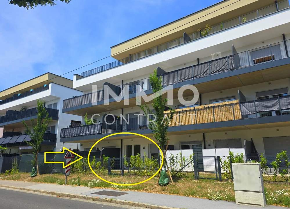 Neuwertige 2 Zimmer GARTEN-Wohnung mit überdachter Terrasse - Pirchäckerstraße 36 - Top 7