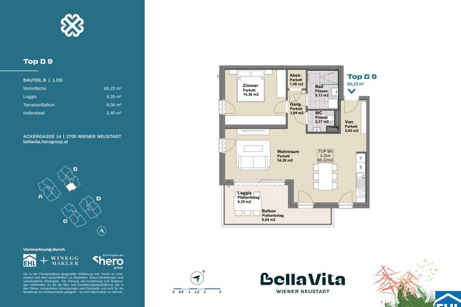 2. KFZ-Stellplatz – jetzt 50 % günstiger!, Wohnung-kauf, 244.900,€, 2700 Wiener Neustadt(Stadt)