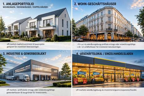 OFF-MARKET I Immobilieninvestments | Bestands- oder Bauprojekte | Zukunftsorientierte Lagen in einigen Bundesländern, Gewerbeobjekt-kauf, 1190 Wien 19., Döbling