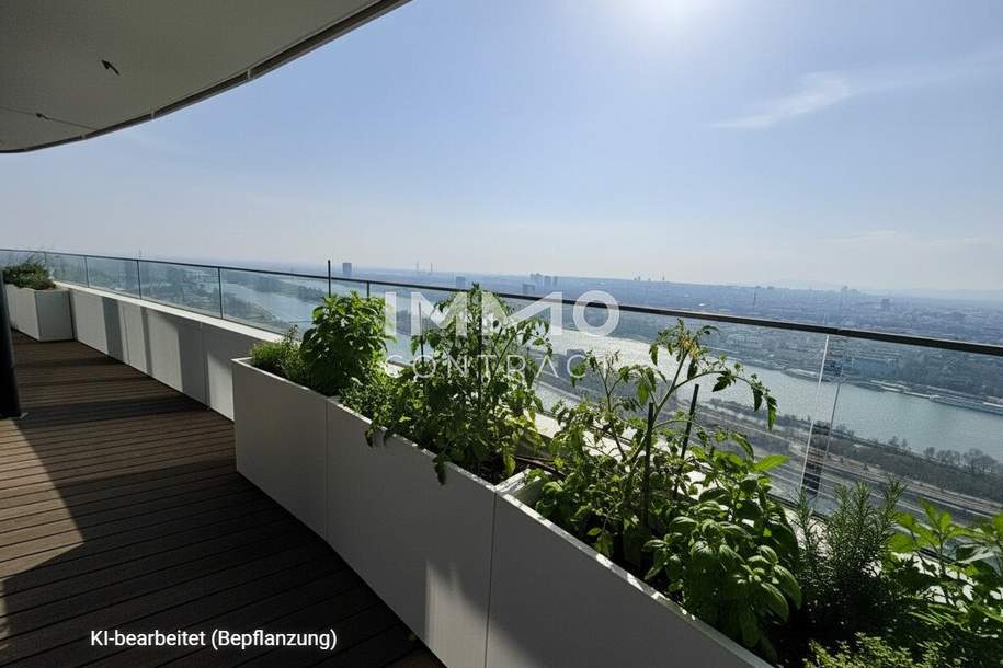 Traum-Wohnung mit Rundumblick 39. Stock: Doorman, Gym, Pool, Spa, Lounges, Hotel &amp; Supermarkt im Haus, Wohnung-kauf, 424.710,€, 1220 Wien 22., Donaustadt