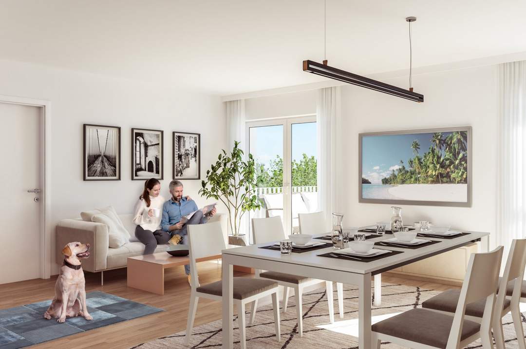 Lebenswert inmitten der Stadt: Familienwohnung mit Terrasse im Graumann-Park