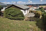 Gemütlicher AUSSICHTS-BUNGALOW mit Keller auf 1.141 m² Hanggrund in Dietach
