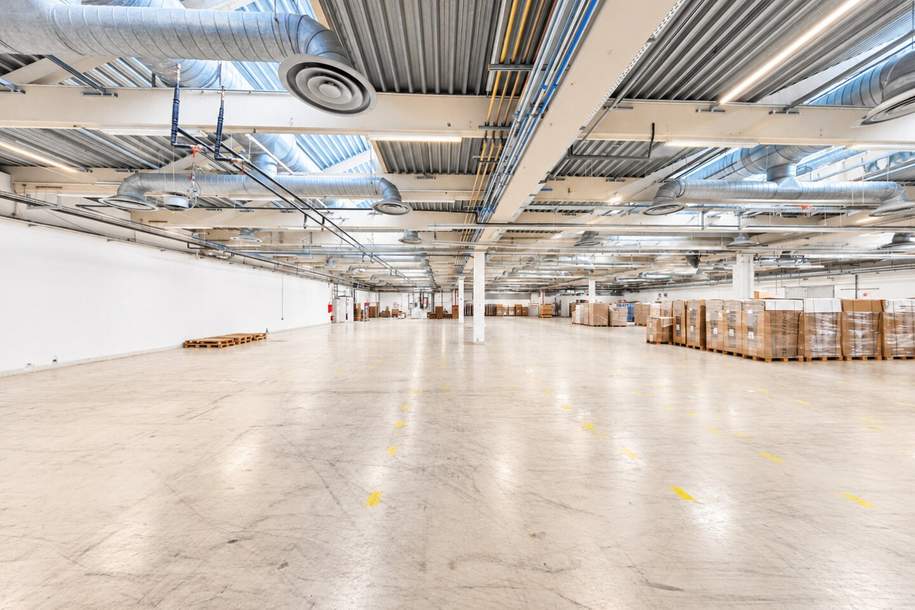 Lagerfläche mit Rampen und ebenerdiger Einfahrt | 100+ kW Stromanschluss | Autobahnnähe, Gewerbeobjekt-miete, 10,00,€, 2100 Korneuburg