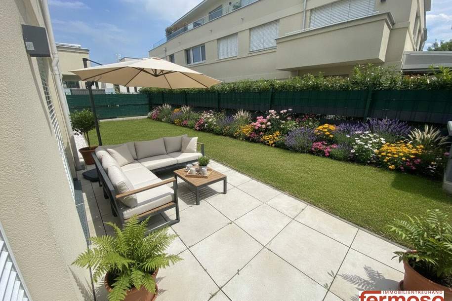 Traumhafte Gartenwohnung mit großer Terrasse – Wohnen mit viel Freiraum, Wohnung-miete, 1.950,00,€, 2333 Bruck an der Leitha