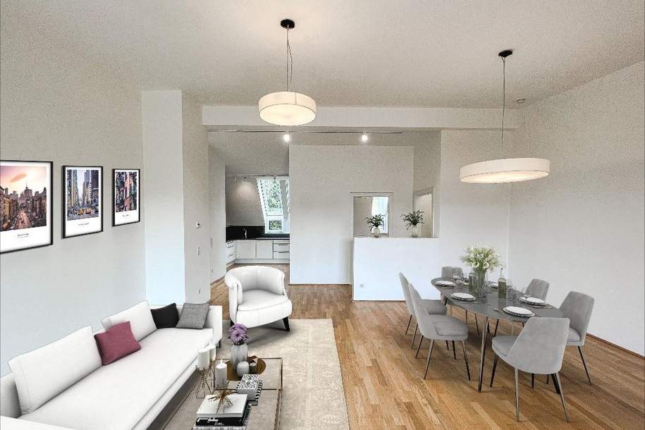 Traumhafte Penthousewohnung mit Terrasse in zentraler Lage, Wohnung-miete, 2.301,22,€, 9020 Klagenfurt(Stadt)