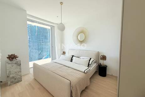 2-Zimmer-Panoramawohnung im 48. Stock mit Abendsonne und Weitblick bis Kahlenberg und Leopoldsberg, Wohnung-miete, 1.100,00,€, 1220 Wien 22., Donaustadt