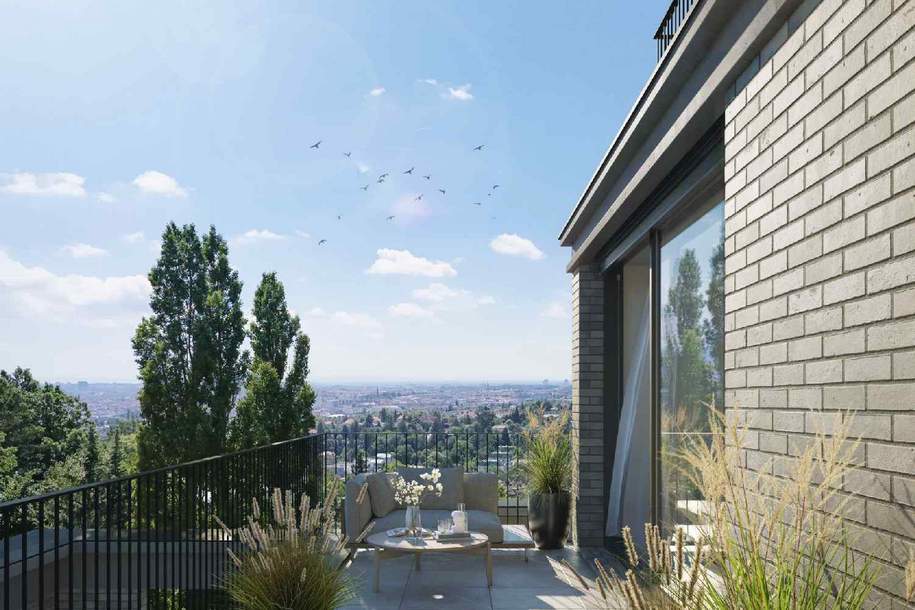 Dacherstbezug mit spektakulärem Wienblick, Terrassen & Dachterrasse in "WOLKE sieben", Wohnung-kauf, 1.749.000,€, 1170 Wien 17., Hernals