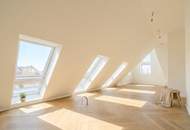 Über den Dächern des Stuwerviertels: elegante 3-Zimmer-Dachgeschosswohnung mit privater Dachterrasse nahe Prater