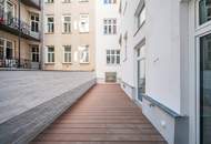 Hofseitiger Erstbezug mit großer Terrasse nächst Donaukanal und Servitenviertel