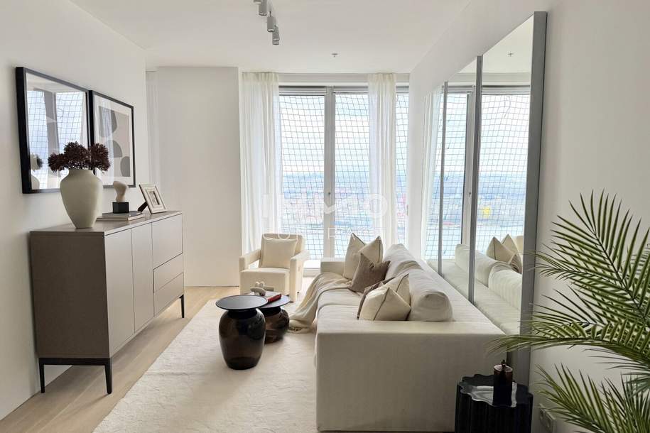 45. Etage - Die Aussicht gehört Ihnen: DC2 Tower: SKY RESIDENCES, Wohnung-miete, 1.650,00,€, 1220 Wien 22., Donaustadt
