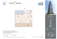 DC2 Tower: Sonnenuntergang & Kahlenberg Aussicht: 15 m² Loggia