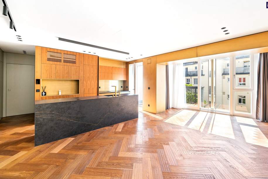 Exklusivität zum Einziehen! Design + Eleganz + Raffinesse + Edle Materialien! TOP-Wohnung in TOP-Lage mit hofseitiger Terrasse! Wünsche werden wahr...., Wohnung-kauf, 1.890.000,€, 1010 Wien 1., Innere Stadt