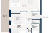 Wunderschön & mit großem Balkon! 3-Zimmerwohnung in der Smart-City