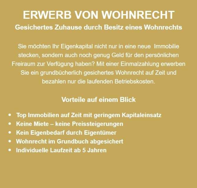 "Erwerb von 10 Jahren Wohnrecht! - Tolle Lage in Wien-Hietzing!"