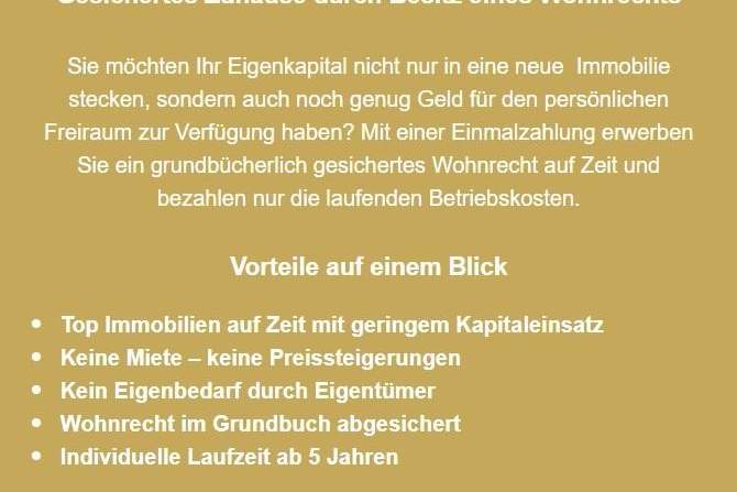 "Erwerb von 10 Jahren Wohnrecht! - Tolle Lage in Wien-Hietzing!", Wohnung-kauf, 120.000,€, 1130 Wien 13., Hietzing