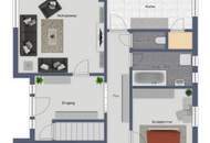 Vorne Garten. Hinten Grün. Innen viel Licht und Wohnqualität.