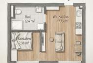 GRAZ - Gries: Leben mitten in der Stadt !! 31m² Top Erstbezug im 1.OG + Balkon