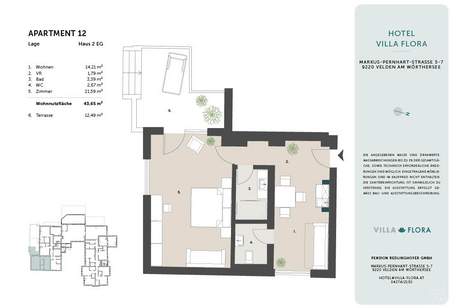 Renditeobjekt mit 5% * - Attraktives 2-Zimmer Apartment mit Terrasse und Pool! Provisionsfrei für Käufer!, Wohnung-kauf, 328.071,€, 9220 Villach Land