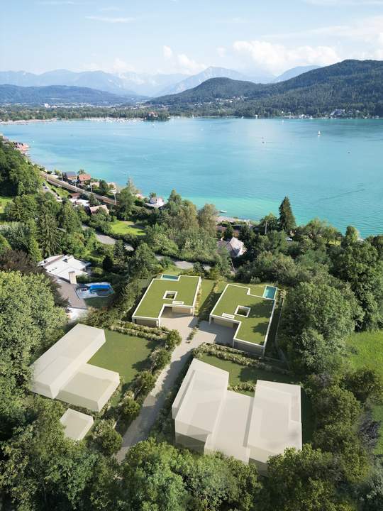 BAUSTART SOFORT MÖGLICH Lake Residence 9201: Atrium-Bungalow für höchste Ansprüche, Wörtherseeblick