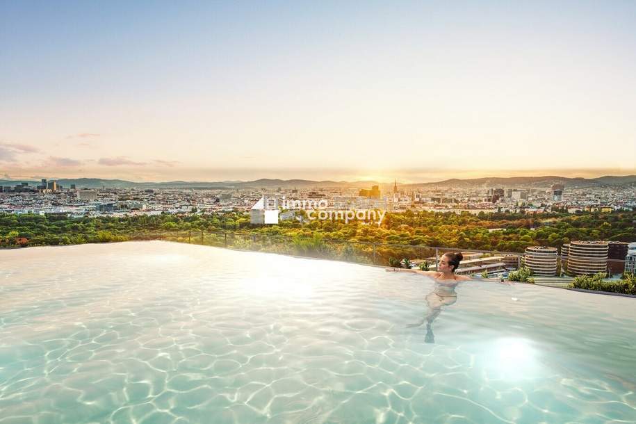 Luxuriöse Wohnung mit 32 m2 großem Balkon und Stadtblick in einem neuen, mehrstöckigen Premiumgebäude + Tiefgaragenplatz! 2. Bezirk. U2, Wohnung-kauf, 949.000,€, 1020 Wien 2., Leopoldstadt