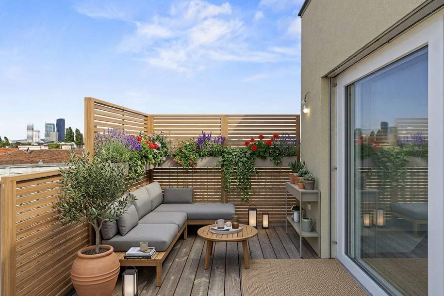 AUSBLICK aus dem DACHGESCHOSS ++ Projekt KARL74, Wohnung-kauf, 524.000,€, 1220 Wien 22., Donaustadt