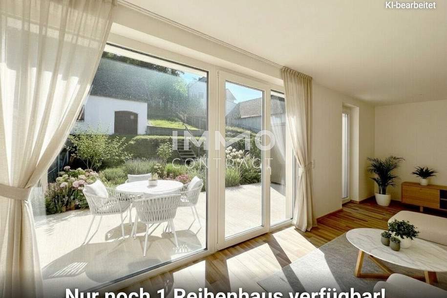 4ZI-REIHENHAUS mit NEBENGEBÄUDE (BÜRO) in Grünlage inkl.2 Parkpl.- € 311.016 Eigenmittel + WBF - monatl. Kosten € 704 (BK+WBF), Haus-kauf, 540.613,€, 3500 Krems an der Donau(Stadt)