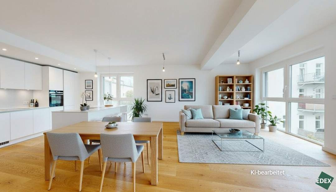 Am Kutschkermarkt | Elegante 4-Zimmer-Altbauwohnung mit rund 9,9 m² großem Balkon, Garagenplatz optional