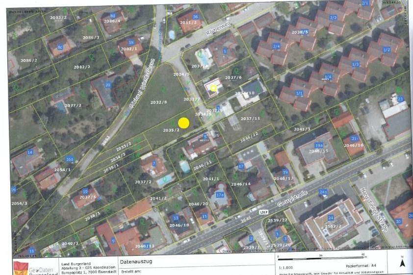 Aufgeschlossenes Baugrundstück in ruhiger Lage!, Grund und Boden-kauf, 260.000,€, 7000 Eisenstadt(Stadt)