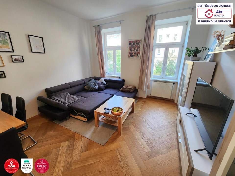 Geräumige 2-Zimmer Altbauwohnung in toller Lage - urban &amp; donaunah