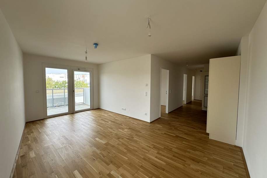 Zwei Balkone: 4-Zimmer-Neubau AB APRIL, Wohnung-miete, 1.481,51,€, 1220 Wien 22., Donaustadt