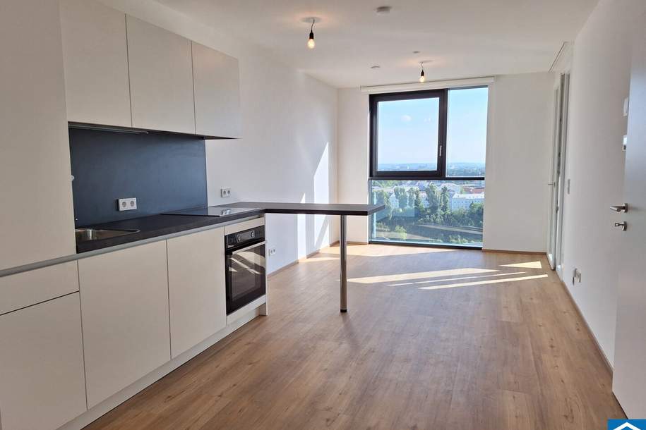 WOHNEN IM 20.OG! 2-Zimmer Wohnung mit Einbauküche ab sofort beziehbar, Wohnung-miete, 690,00,€, 4020 Linz(Stadt)