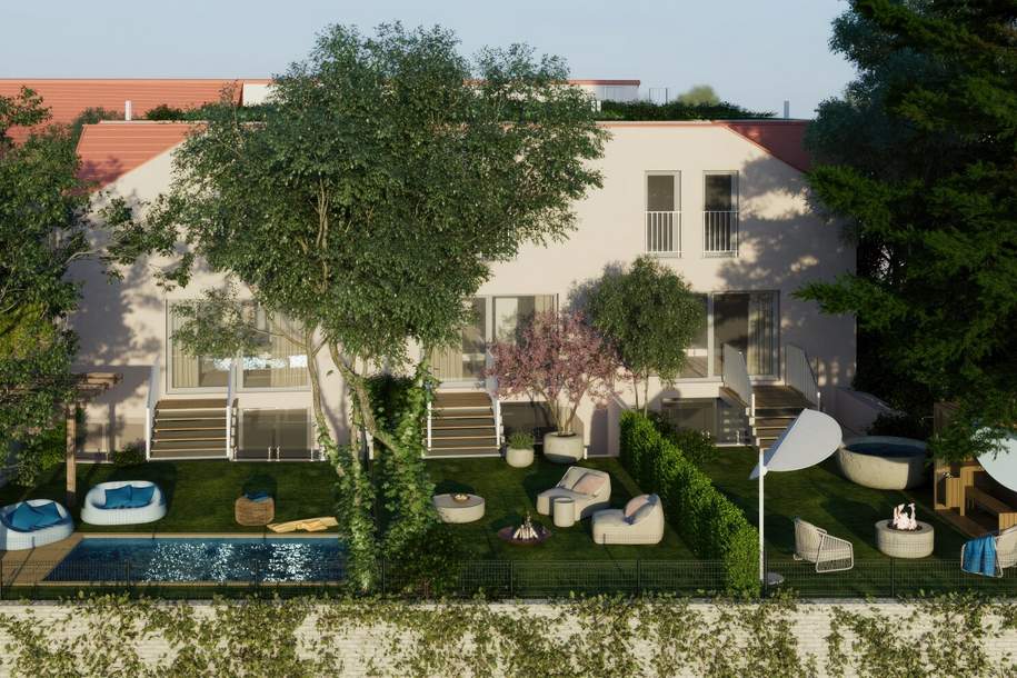 ERSTBEZUG IM ZENTRUM | Exklusives Townhouse mit Garten Nähe Stadtplatz | Sole-Wasser-Wärmepumpe | TG-Stellplatz, Haus-kauf, 910.000,€, 3400 Tulln