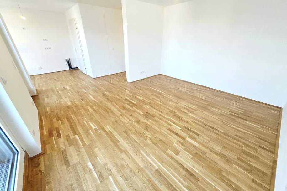 Hier will ich leben! TOP-Neubauprojekt im Grünen + Klimaaktiv Bronze + Wärmepumpe und Solaranlage + Ideale Raumaufteilung und Terrasse + Garage + Beste Vermietbarkeit! Jetzt zugreifen!, Wohnung-kauf, 302.829,€, 1220 Wien 22., Donaustadt