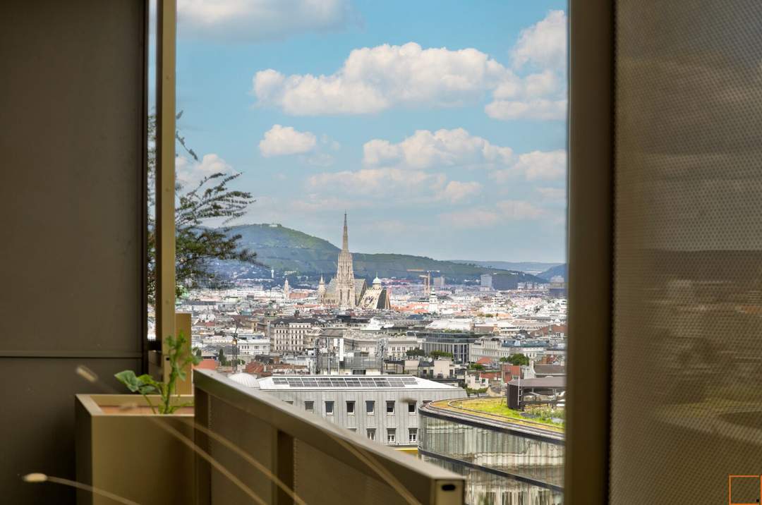 WHAT A VIEW! Moderne, möblierte Terrassenwohnung am Hauptbahnhof