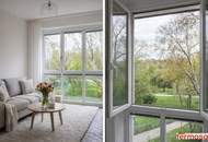 Helle 4-Zimmer-Wohnung (ca. 93 m²) mit Loggia und Parkblick. Master-Schlafzimmer mit eigenem Badezimmer.