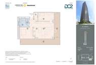 Sonnenuntergang und Stephansdom Blick: 48. Etage DC2 Tower - Erstbezug