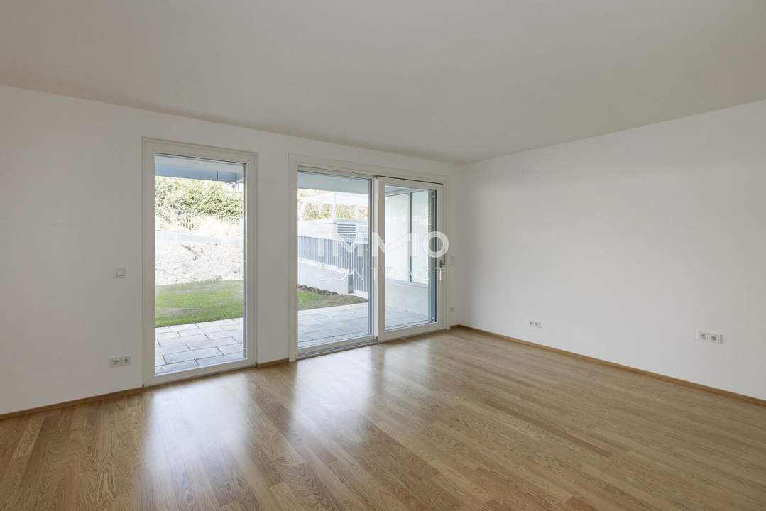 Hochwertig ausgestattete 2 Zimmer Wohnung mit Eigengarten und großzügiger Terrasse! ERSTBEZUG!