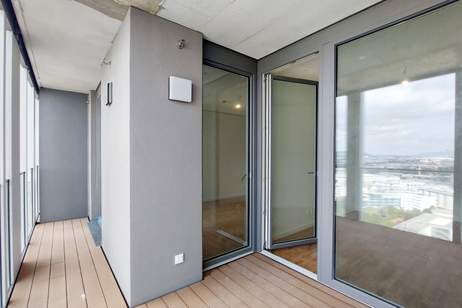 Erstbezug – TOWER HOMES mit Rooftop Pool &amp; Sauna bei U1 Kagran, Wohnung-miete, 1.075,00,€, 1220 Wien 22., Donaustadt