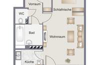 Charmante 1 Zimmer-Wohnung mit optimalem Grundriss