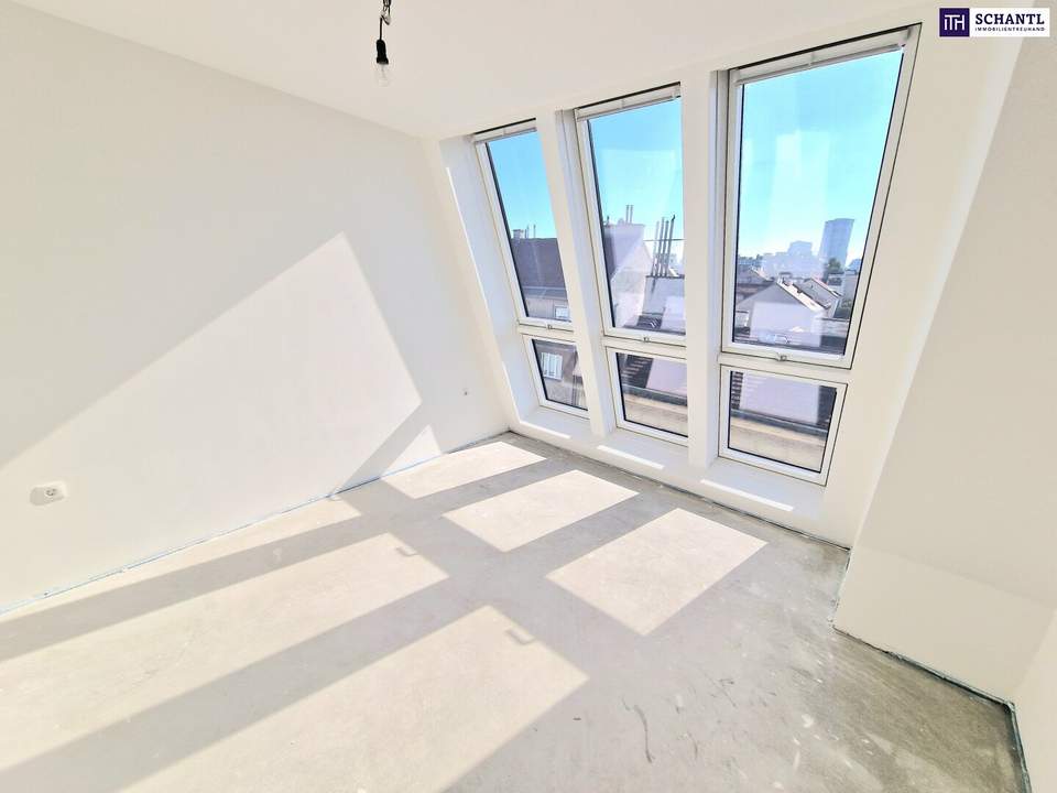 Preisreduktion! Genießen Sie den Weitblick über die Dächer Wiens – 3-Zimmer-Dachgeschosswohnung mit sonnigem Balkon - nahe Hauptbahnhof
